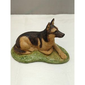 Charmstone Dog Marble Statue Hand Painted By Earl German Shephard